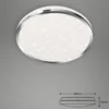 Acorus Plafón LED, IP44, decoración estrella, Ø 28 cm