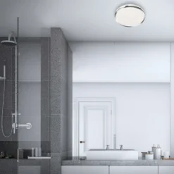 Acorus Plafón LED, IP44, decoración estrella, Ø 28 cm