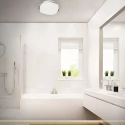 Acorus Plafón LED, IP44, decoración estrella, Ø 33 cm