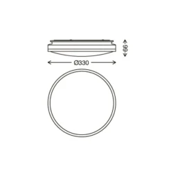 Acorus Plafón LED, IP44, decoración estrella, Ø 33 cm
