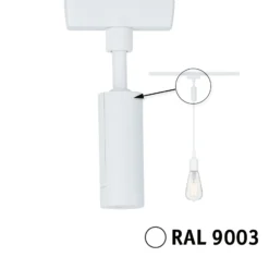 Adaptador colgante universal Paulmann URail, 50 W, blanco señal