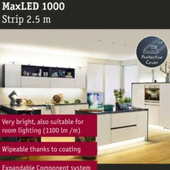 Alargador Paulmann MaxLED 1000, 2,5 m blanco cálido