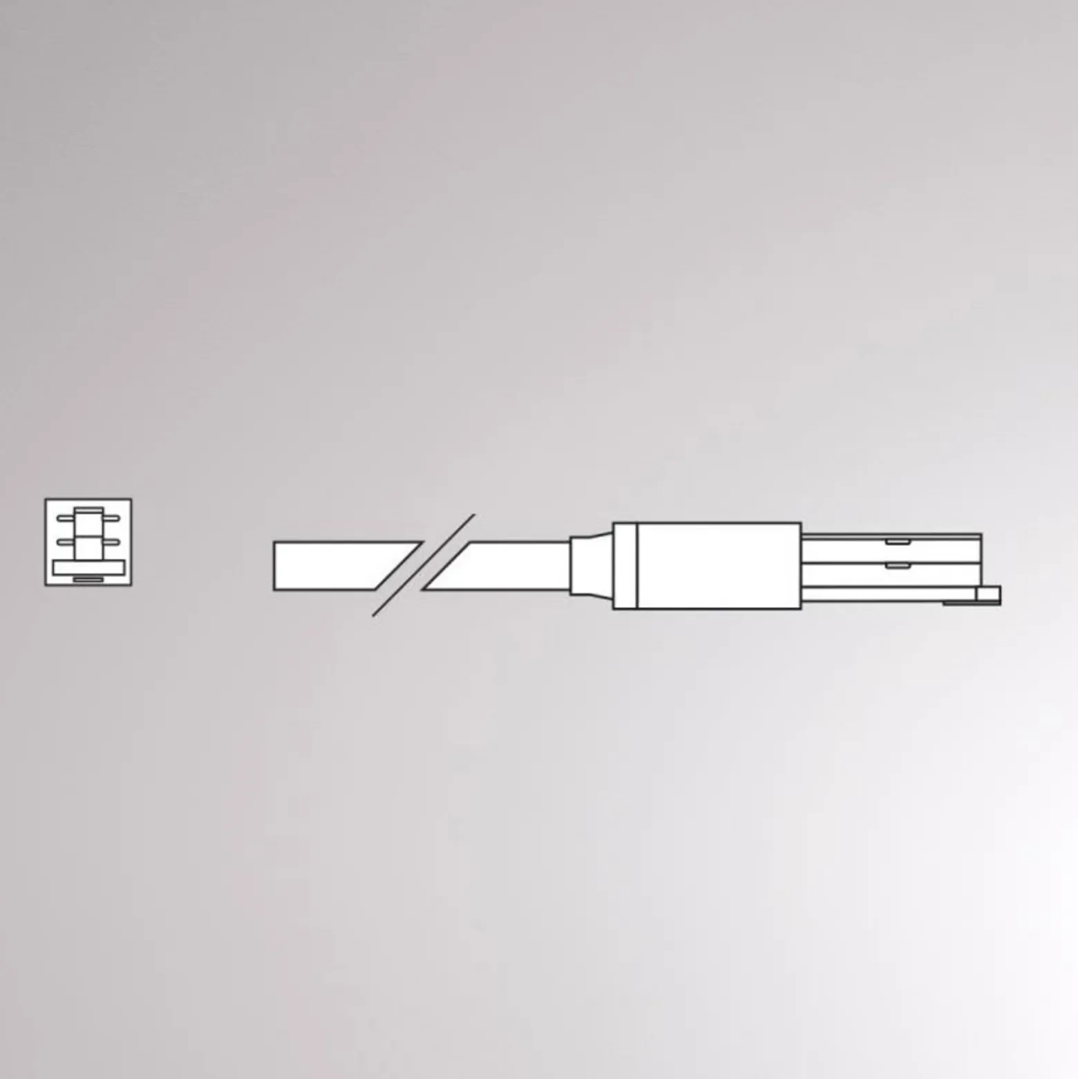 Alimentación de red para carril Volare Cable 2m negro