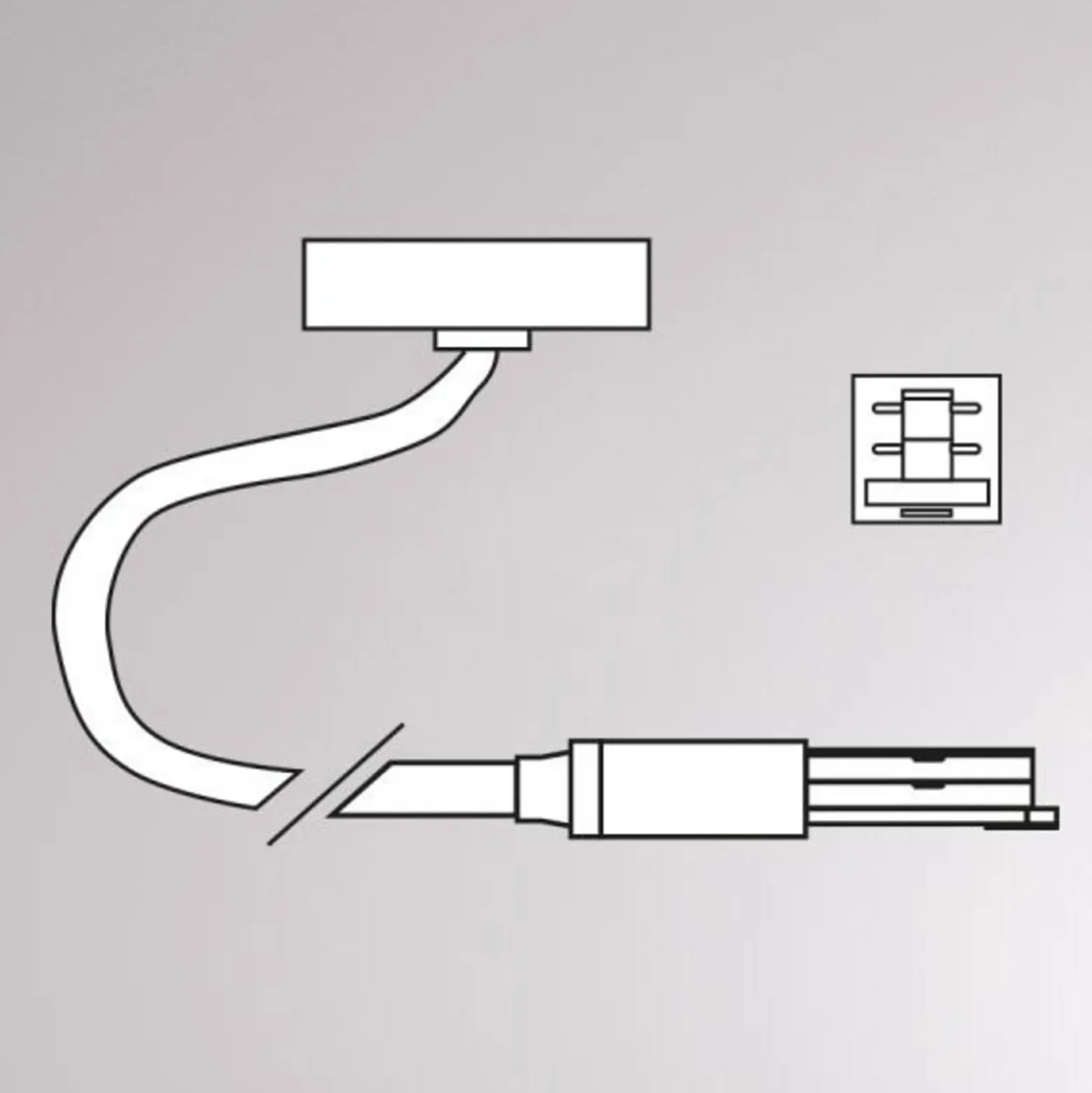 Alimentación de red Volare cable 2m, dosel, blanco