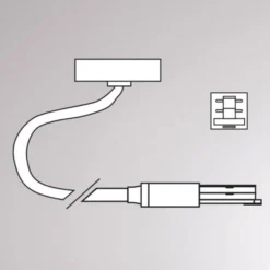 Alimentación de red Volare cable 2m dosel aluminio
