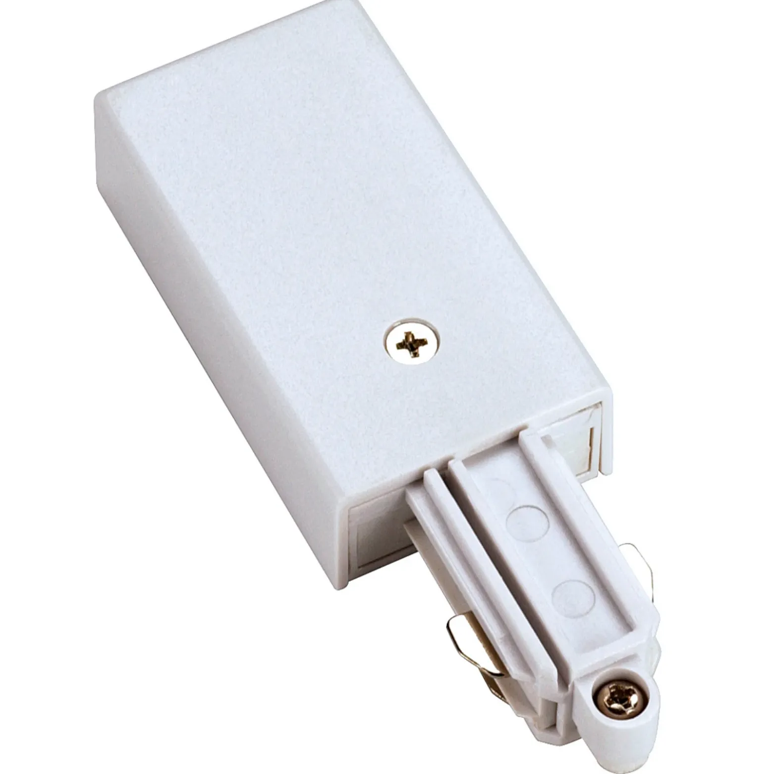 Alimentador SLV 1 riel monofásico tierra derecha blanco