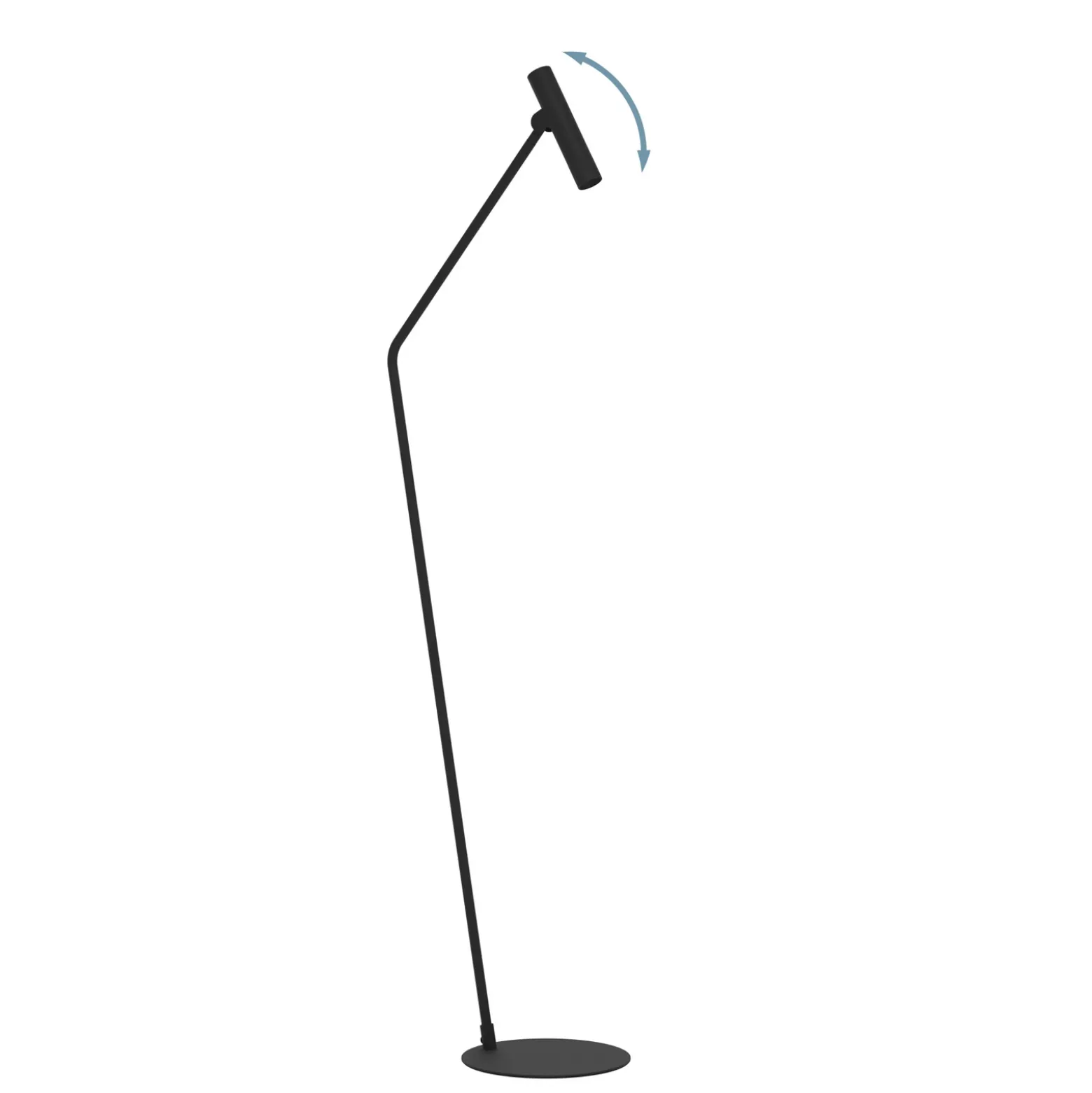 Almudaina lámpara de pie LED, negra, altura 157 cm, acero