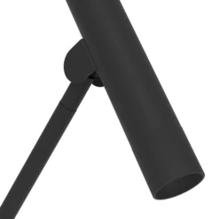 Almudaina lámpara de pie LED, negra, altura 157 cm, acero