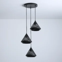 Aluminor Cone lámpara colgante, 3 luces