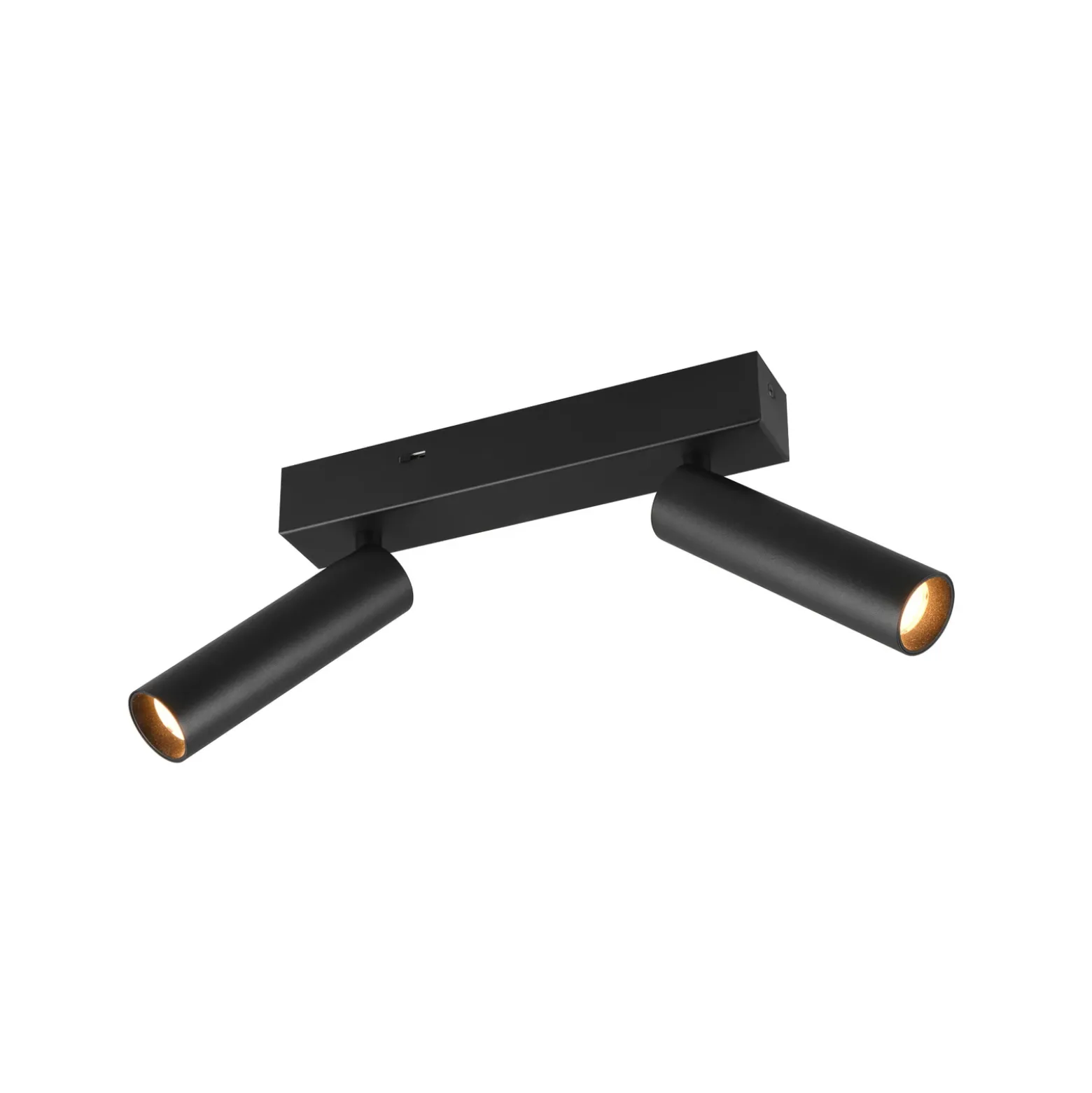 Ambala LED ceiling spotlight, 2 luces, negro, metal, CCT, atenuable