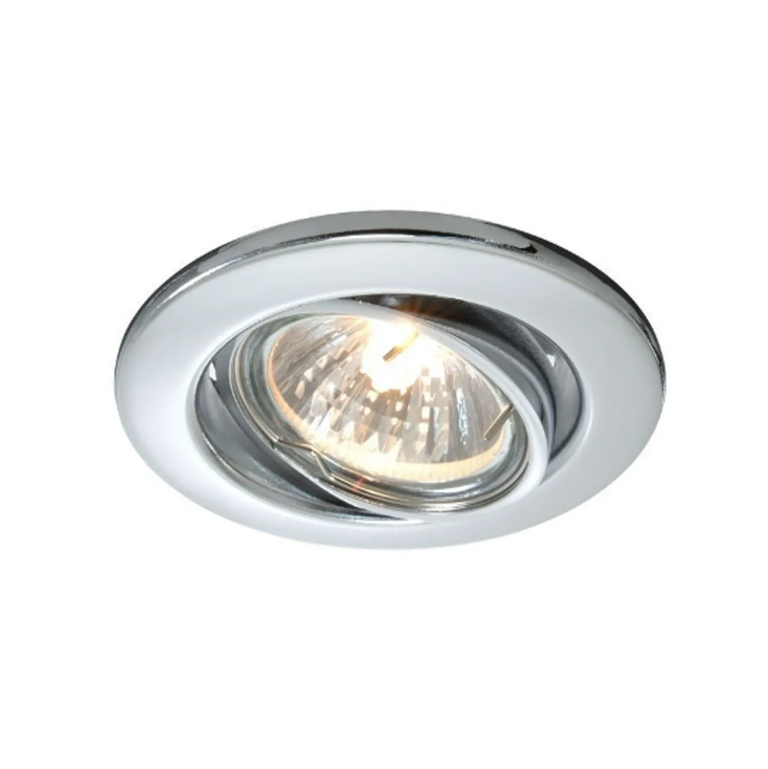 Anillo empotrable para techo GU10 sin bombilla, cromado