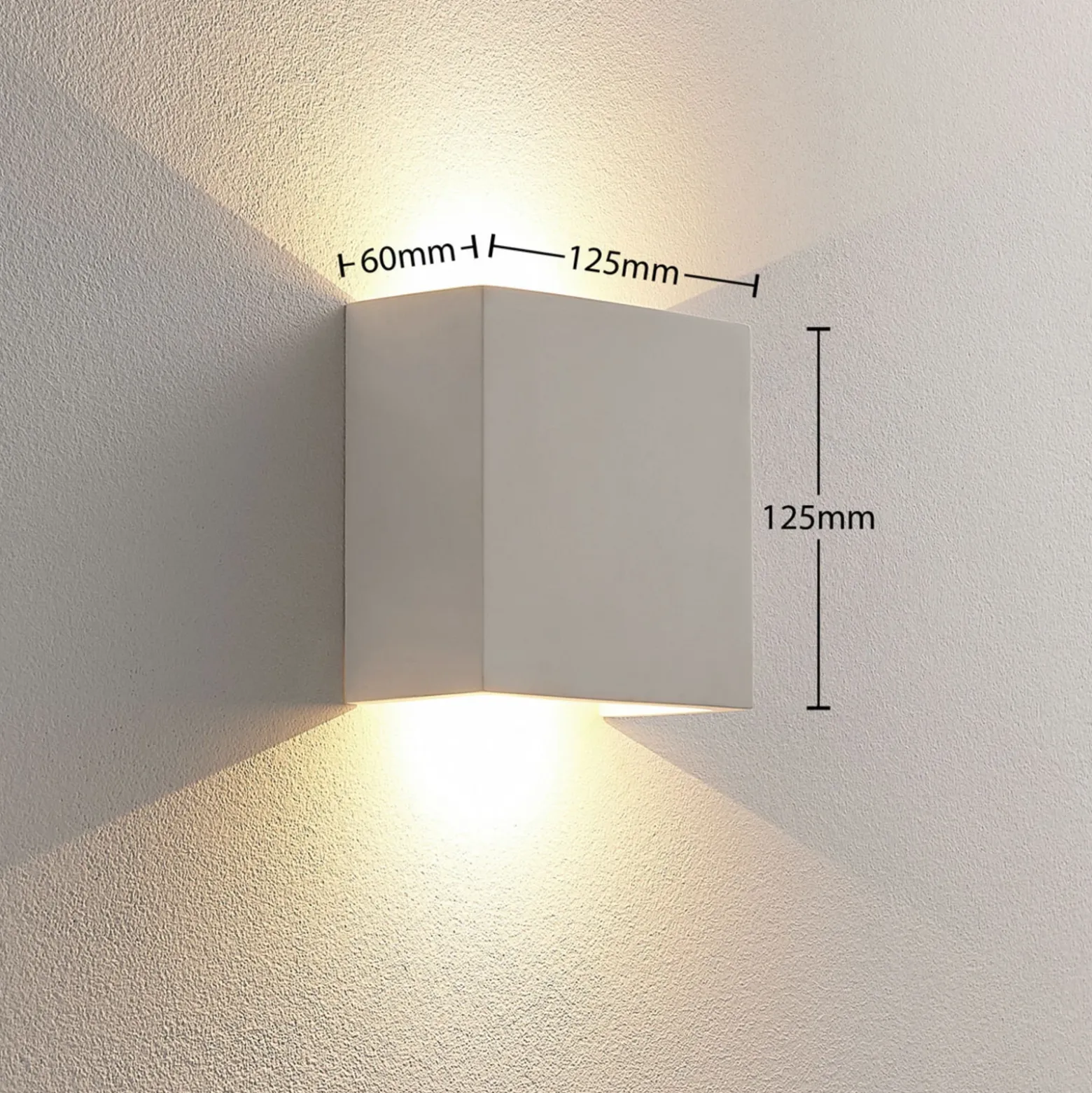 Anneke - Aplique LED angular de escayola