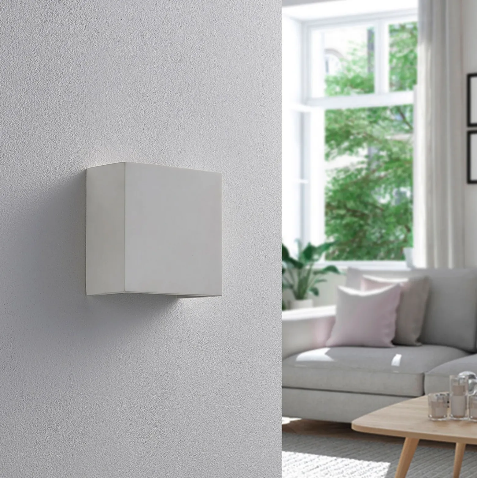 Anneke - Aplique LED angular de escayola