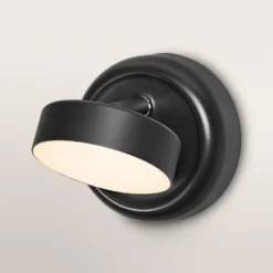 Apliqué de pared recargable LED NIGHTLUX ROUND de OSRAM, negra, con regulador