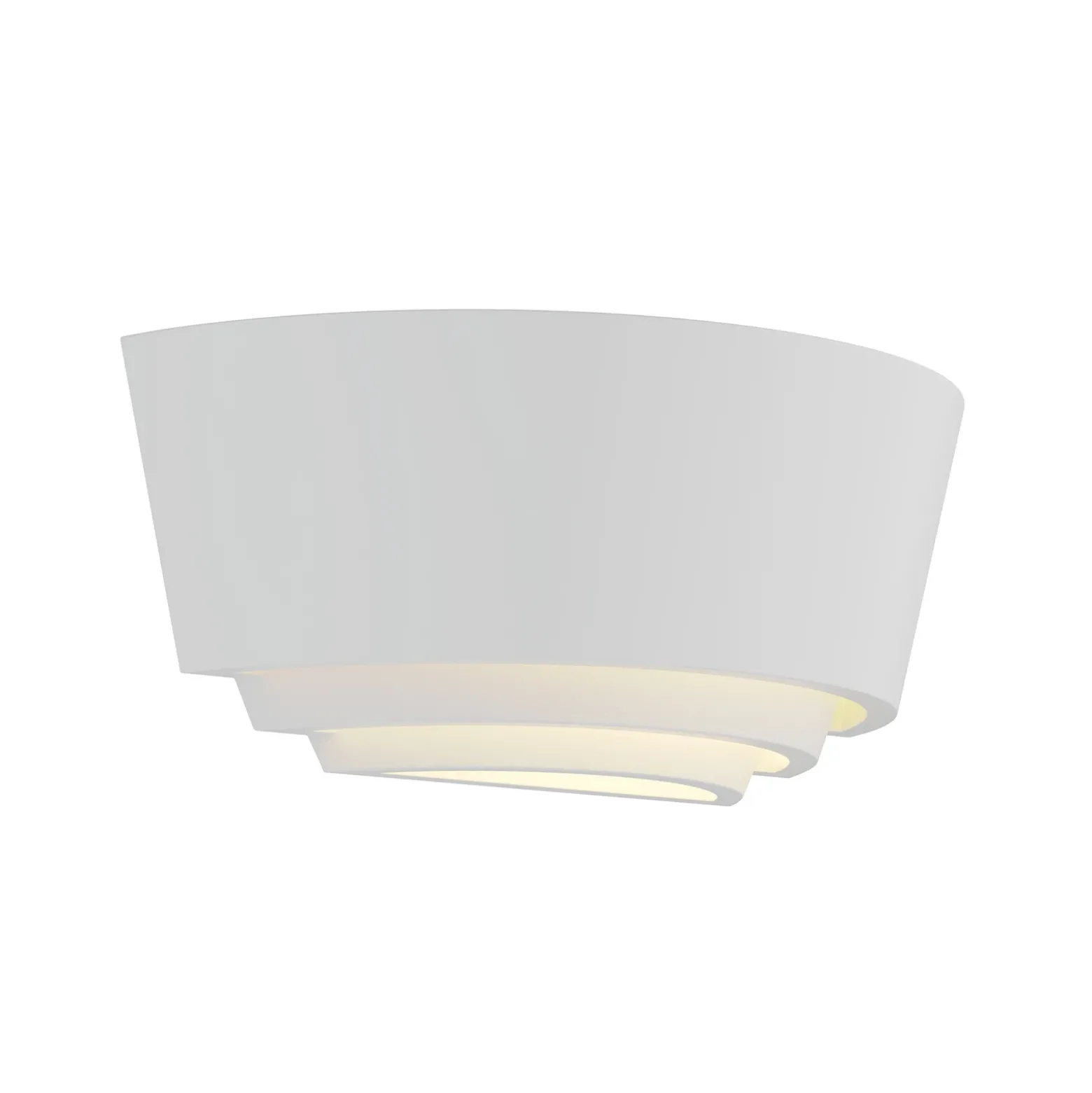 Aplique Azriel, blanco, semicircular, 3 niveles