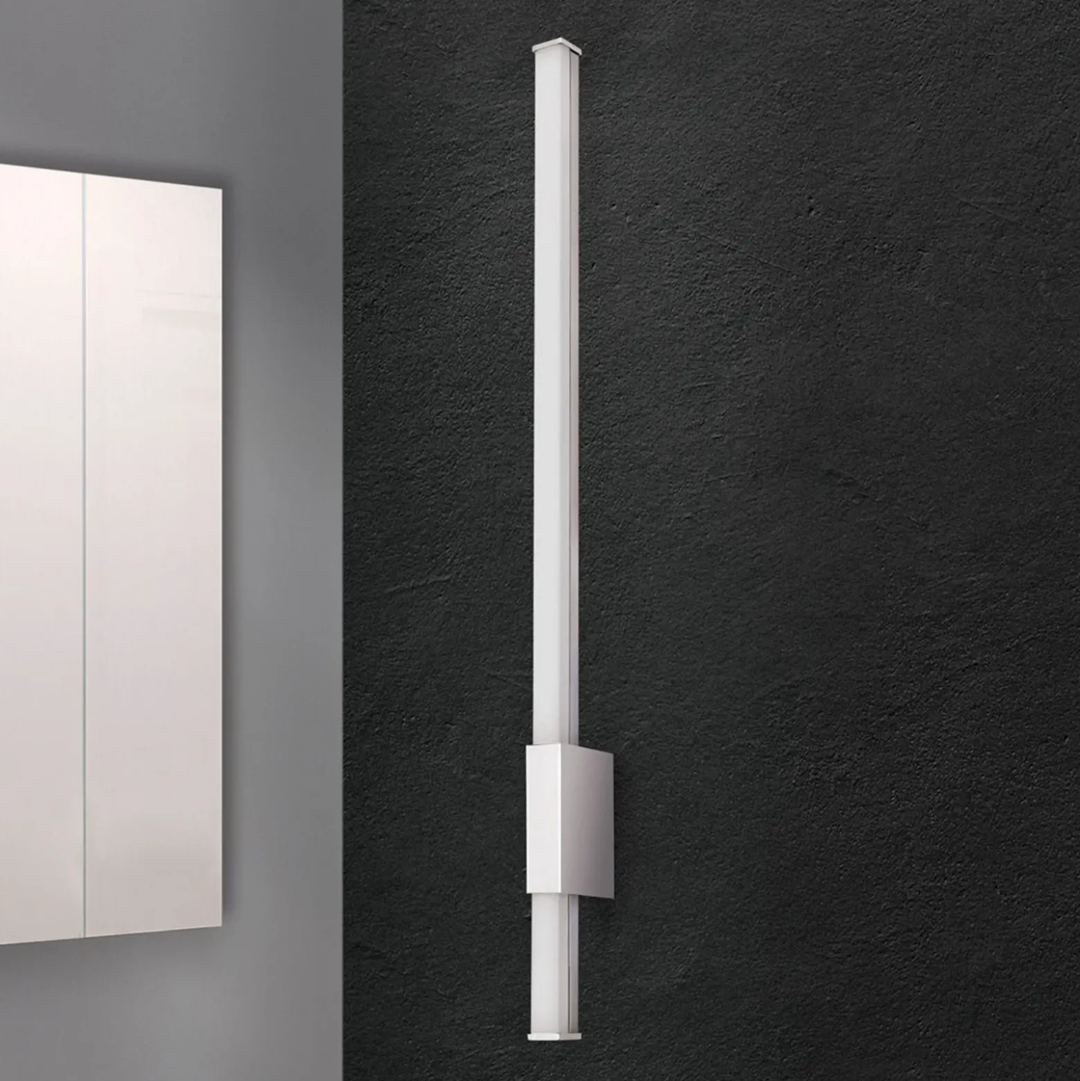 Aplique de baño estrecho Argo con LED, IP44 60,5cm