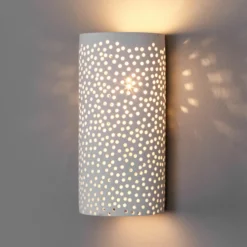 Aplique de diseño calado Jiru de escayola blanca