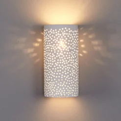 Aplique de diseño calado Jiru de escayola blanca