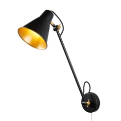 Aplique 6302 de metal, negro-oro