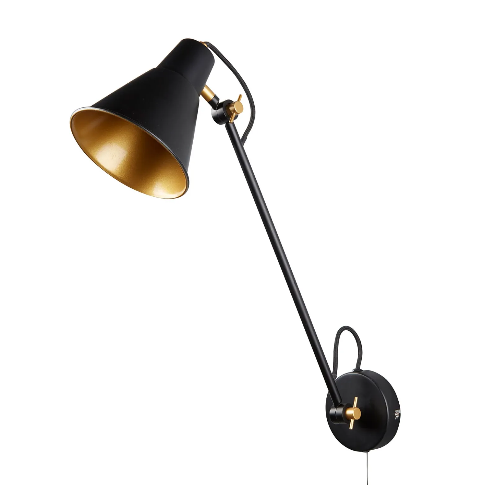 Aplique 6302 de metal, negro-oro