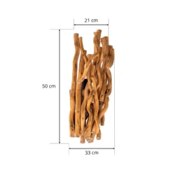 Aplique de pared Agar con pantalla de madera