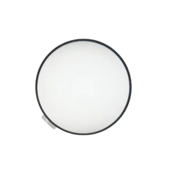 Aplique de pared Alfio, Ø 11 cm, negro mate, metal/cristal, IP44