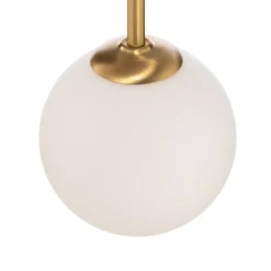 Aplique de pared Alison, de 2 luces, latón/blanco, 89 cm