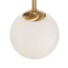 Aplique de pared Alison, 2 luces, latón/blanco, 89 cm