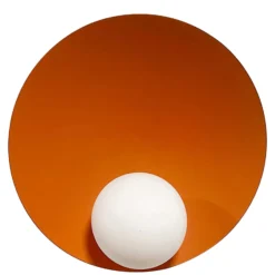 Aplique de pared Aphrodite, naranja, Ø 33 cm, metal, G9