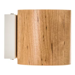 Aplique de pared Ara en forma de cilindro de madera