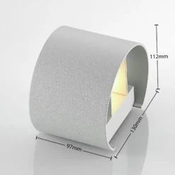 Aplique de pared Arcchio Zuzana, redondo, blanco, G9, 13 cm de ancho