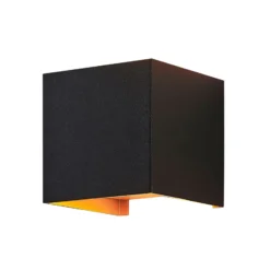 Aplique de pared Arcchio Zuzana, juego de 2, negro-dorado, G9, 10 cm