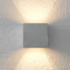 Aplique de pared Arcchio Zuzana, angular, color aluminio, G9, 10 cm
