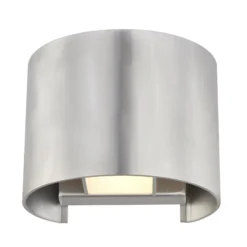 Aplique de pared Arcchio Zuzana, redondo, color aluminio, G9, 13 cm de ancho