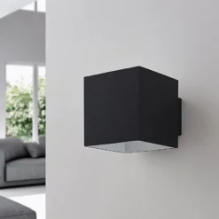 Aplique de pared Arcchio Zuzana, juego de 2, negro, G9, 10 cm de ancho