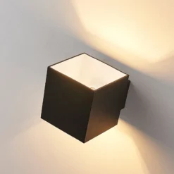 Aplique de pared Arcchio Zuzana, juego de 2, negro, G9, 10 cm de ancho