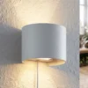 Aplique de pared Arcchio Zuzana, redondo, blanco, enchufe, G9, 13 cm