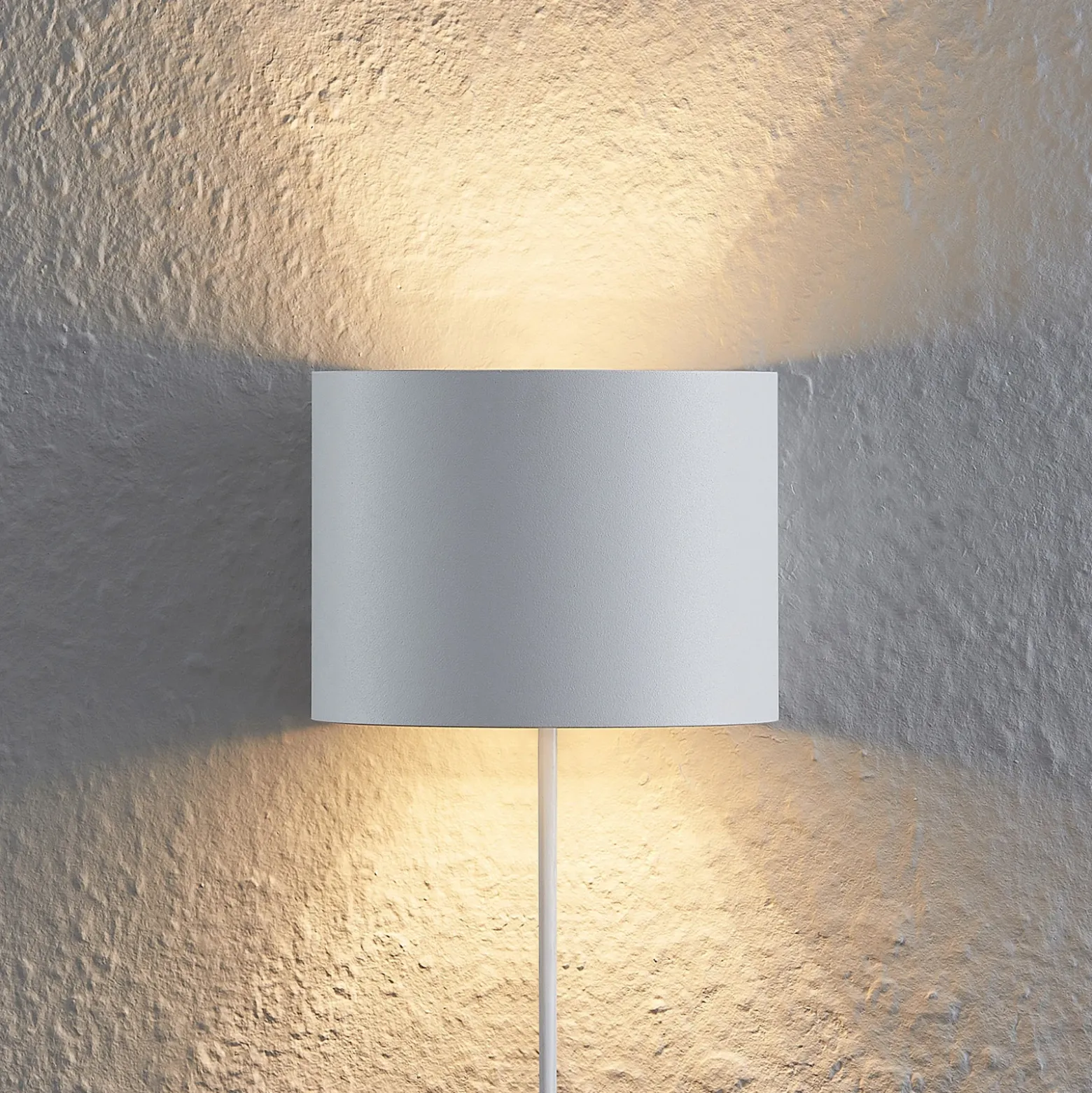 Aplique de pared Arcchio Zuzana, redondo, blanco, enchufe, G9, 13 cm