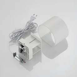Aplique de pared Arcchio Zuzana, redondo, blanco, enchufe, G9, 13 cm