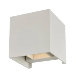Aplique de pared Arcchio Zuzana, angular, blanco, G9, 10 cm de ancho