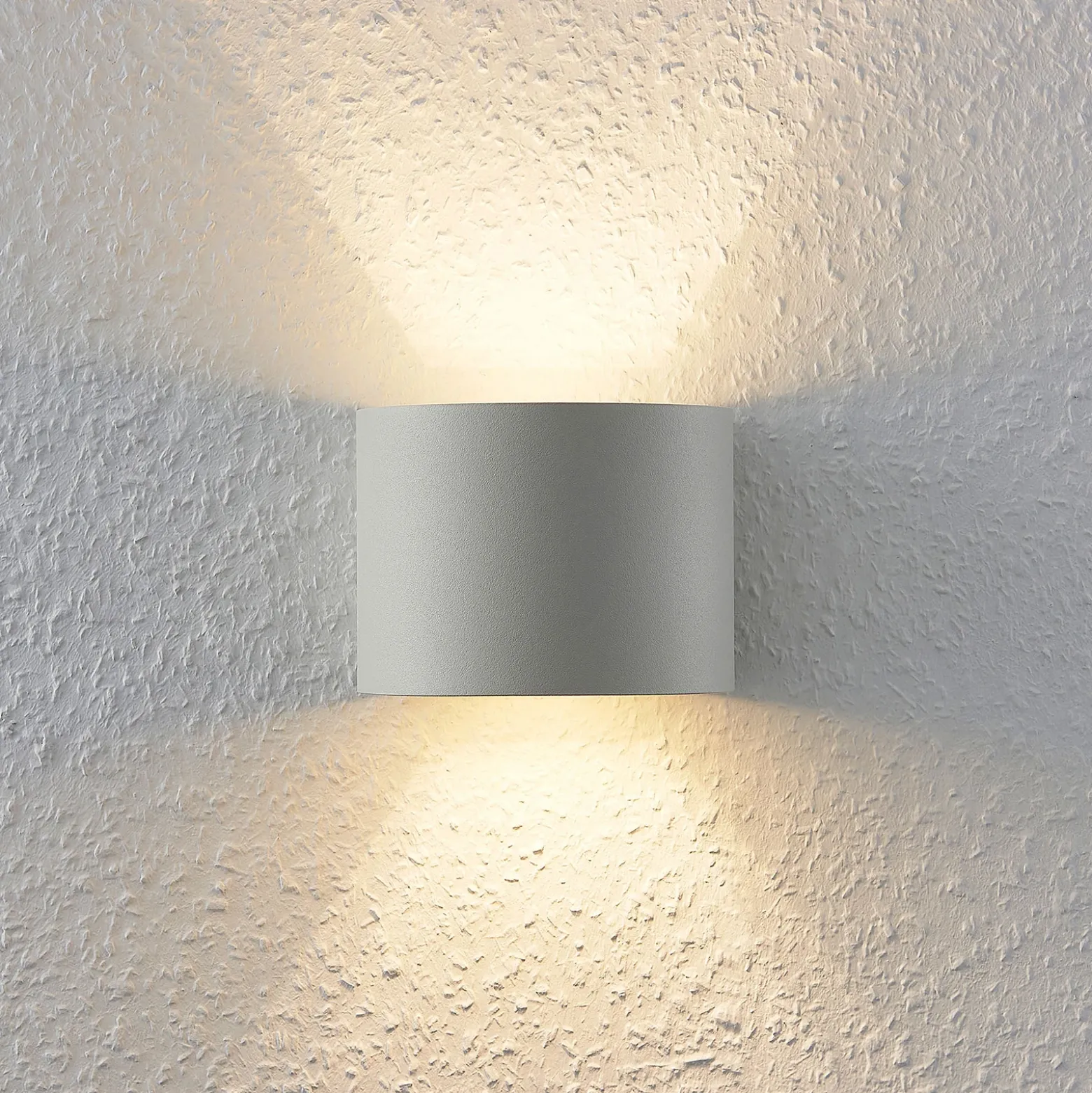 Aplique de pared Arcchio Zuzana, redondo, blanco, G9, 13 cm de ancho