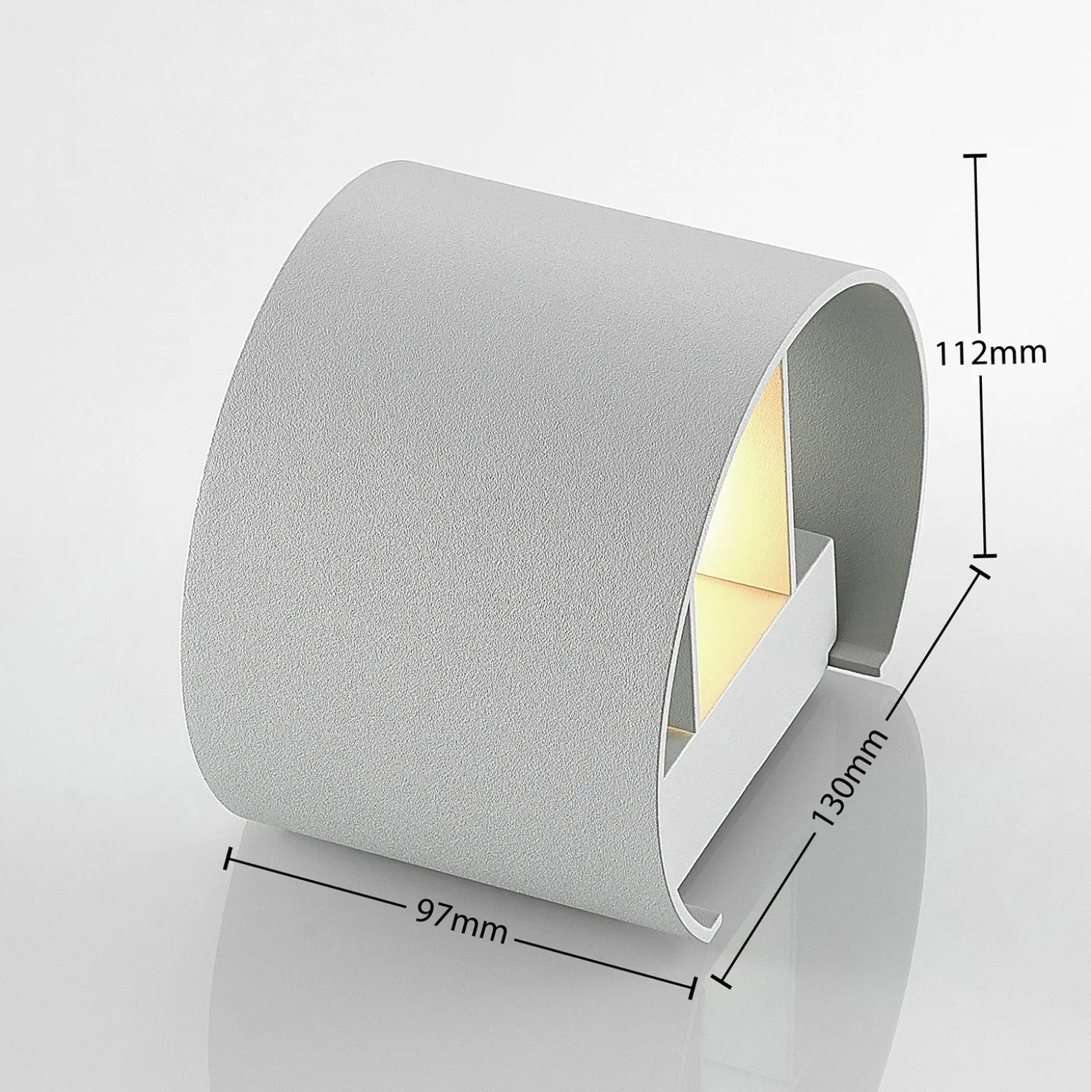 Aplique de pared Arcchio Zuzana, redondo, blanco, G9, 13 cm de ancho