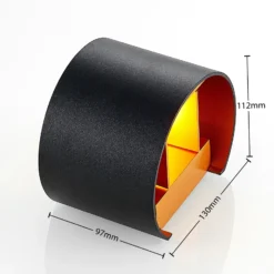 Aplique de pared Arcchio Zuzana, redondo, negro, G9, 13 cm de ancho