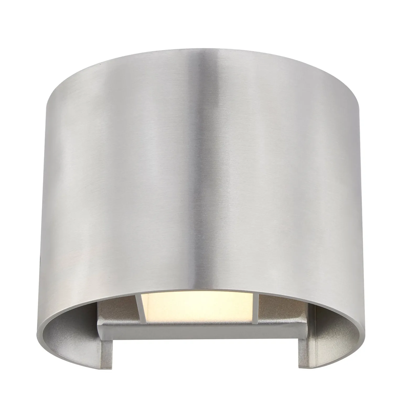 Aplique de pared Arcchio Zuzana, redondo, color aluminio, G9, 13 cm de ancho