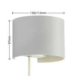 Aplique de pared Arcchio Zuzana, redondo, blanco, enchufe, G9, 13 cm