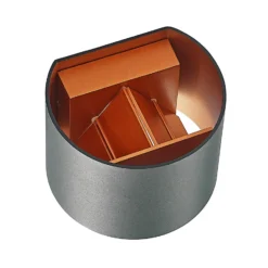 Aplique de pared Arcchio Zuzana, redondo, negro, enchufe, 13 cm