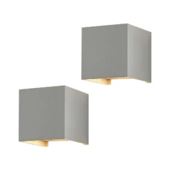 Aplique de pared Arcchio Zuzana, juego de 2, blanco, G9, 10 cm de ancho