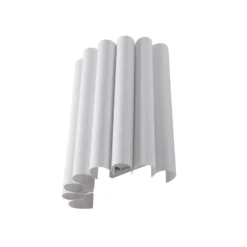Aplique de pared Aria, blanco, microfibra, E27