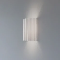 Aplique de pared Aria, blanco, microfibra, E27