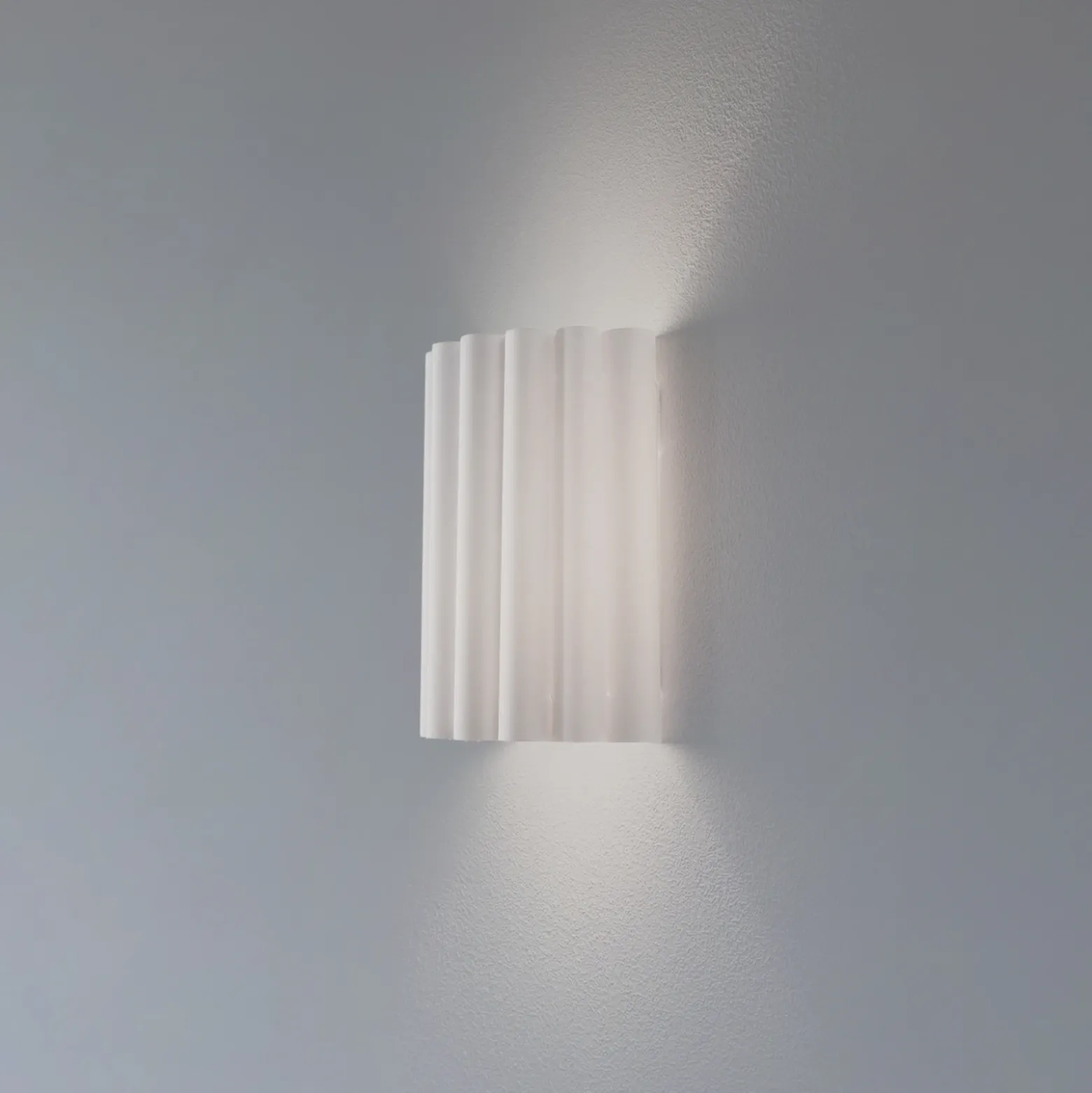 Aplique de pared Aria, blanco, microfibra, E27